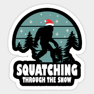 Squatching Through The Snow -  Bigfoot Sticker